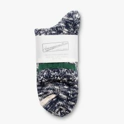Anonymous Ism 3 Line Slub Socks - Navy