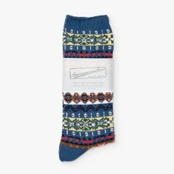 Anonymous Ism Fairisle Socks - Indigo