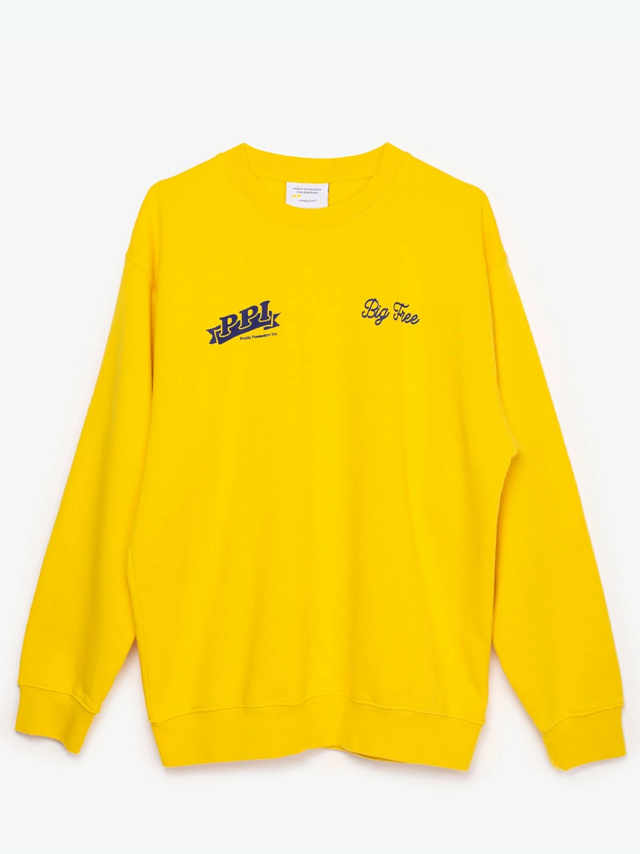 Public Possession Logo Crewneck - Yellow 3 Public Possession Logo Crewneck - Yellow