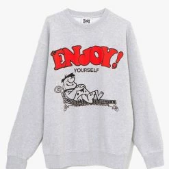 Public Possession Enjoy Crewneck - Heather Grey