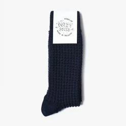 Howlin' Fuzzy Waffle Socks - Navy