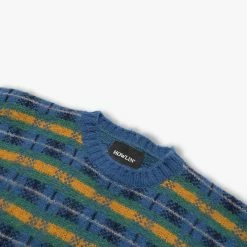 Howlin' Tartan Crewneck - Blue -Howlin's Shop TARTANCREWNECK BLUE 2